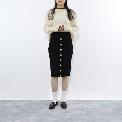 PINKO ニット  ベージュ リブニット ダメージデザイン 1G15X7-Y6XP