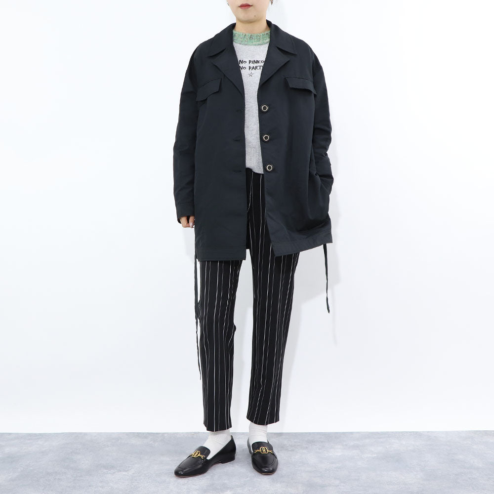 PINKO ニット グレー ロゴ オーバーサイズ 1G16EY-Y7EN