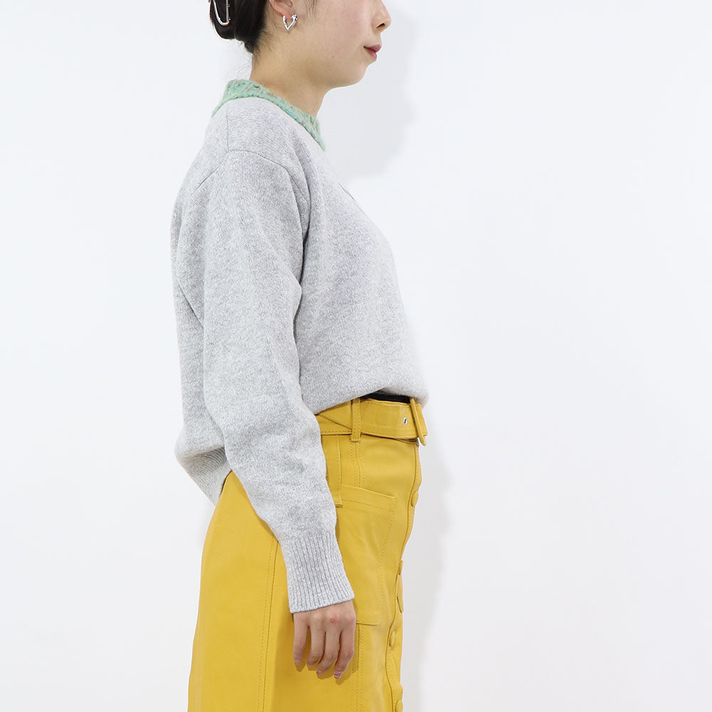 PINKO ニット グレー ロゴ オーバーサイズ 1G16EY-Y7EN