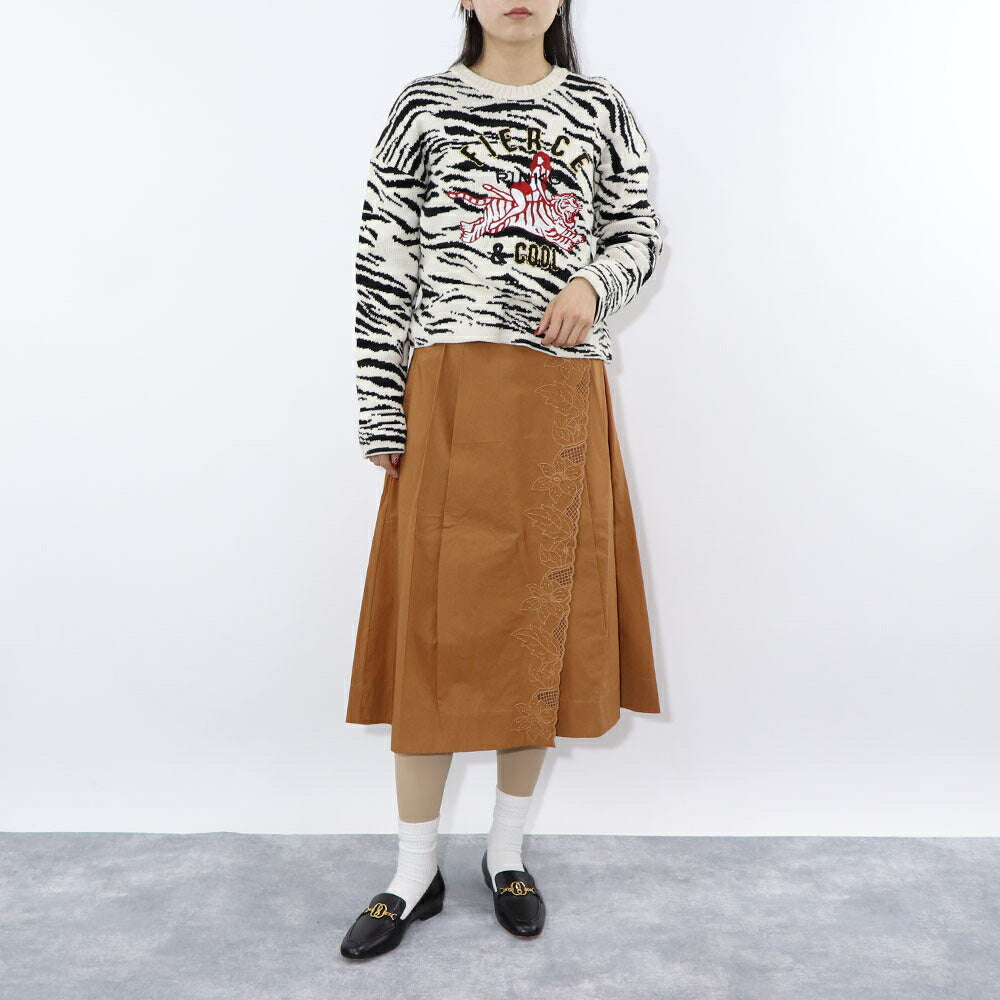 PINKO ニット  ホワイト ゼブラ ロゴ 1G17N2-Y81Z