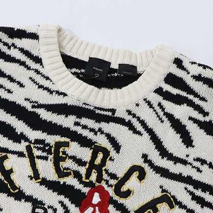 PINKO ニット  ホワイト ゼブラ ロゴ 1G17N2-Y81Z