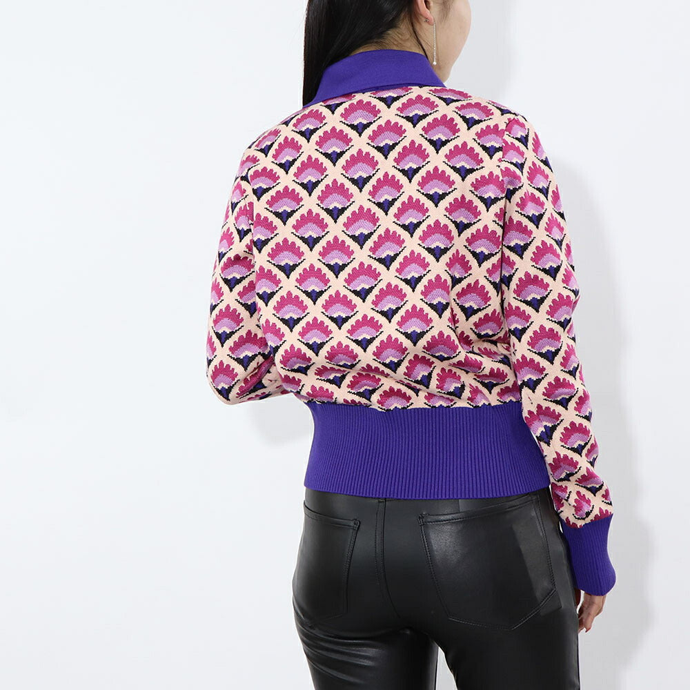 PINKO ニット マルチカラー 襟 総柄 1G180J-A05Q