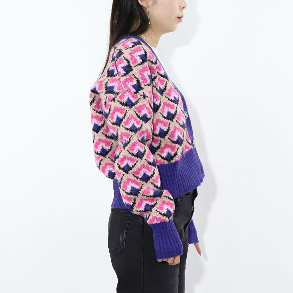 PINKO  マルチカラー ニットカーディガン 総柄 1G180K-A05P