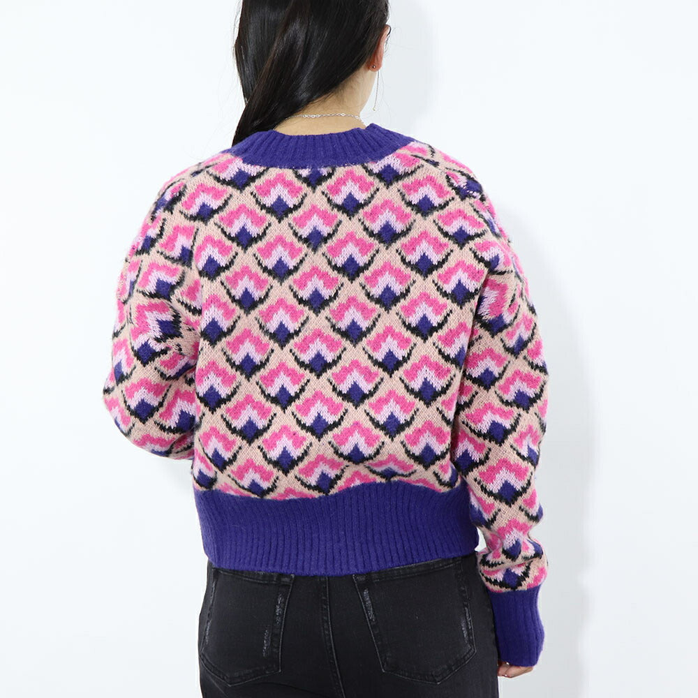 PINKO  マルチカラー ニットカーディガン 総柄 1G180K-A05P