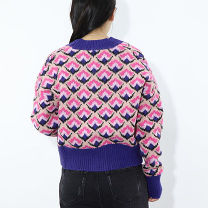 PINKO  マルチカラー ニットカーディガン 総柄 1G180K-A05P