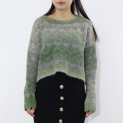 PINKO ニット  グリーン クロップド丈 1G18C5-A09M