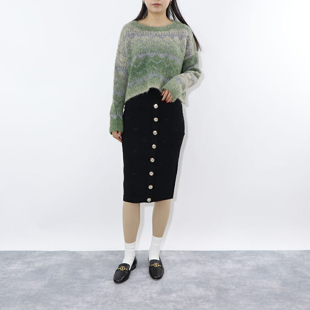 PINKO ニット  グリーン クロップド丈 1G18C5-A09M