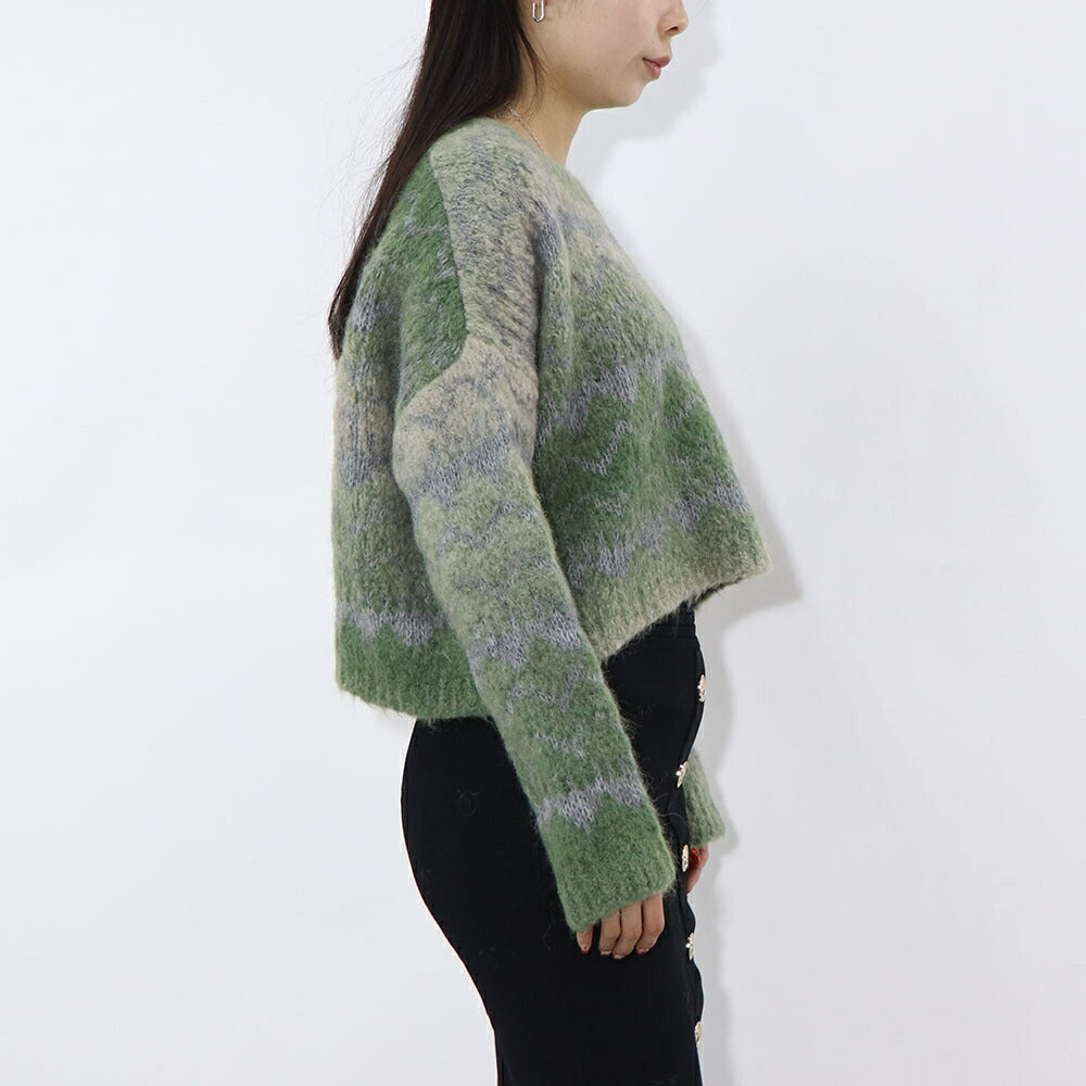 PINKO ニット  グリーン クロップド丈 1G18C5-A09M