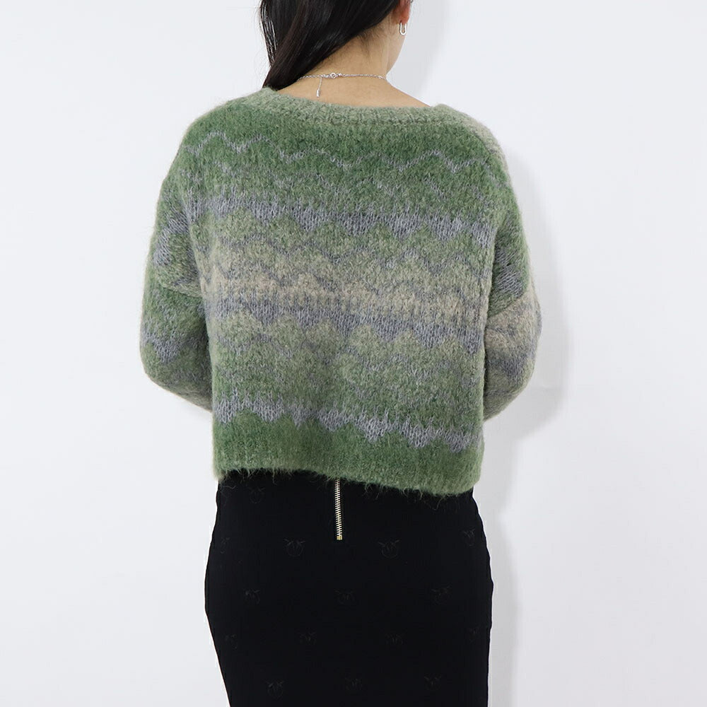 PINKO ニット  グリーン クロップド丈 1G18C5-A09M