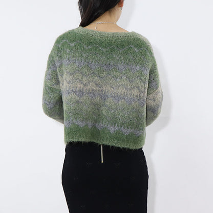 PINKO ニット  グリーン クロップド丈 1G18C5-A09M