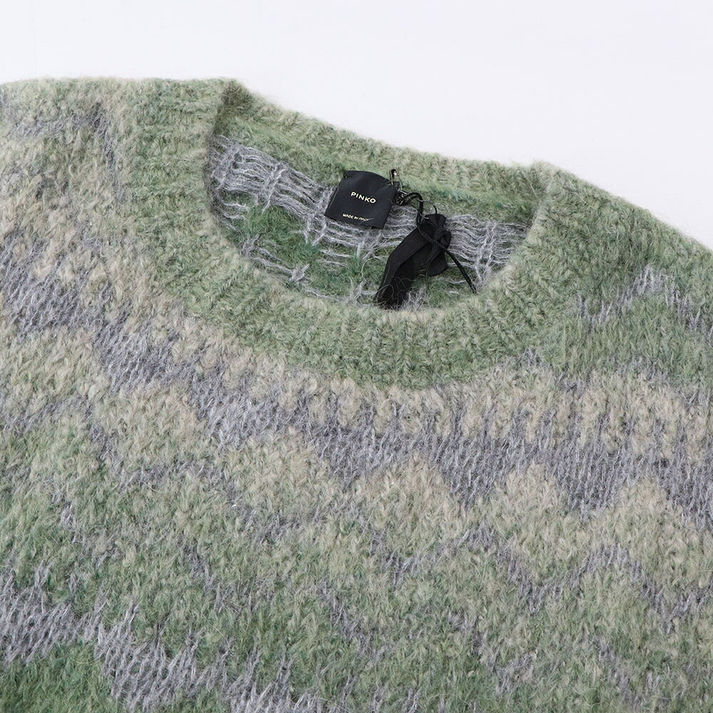 PINKO ニット  グリーン クロップド丈 1G18C5-A09M