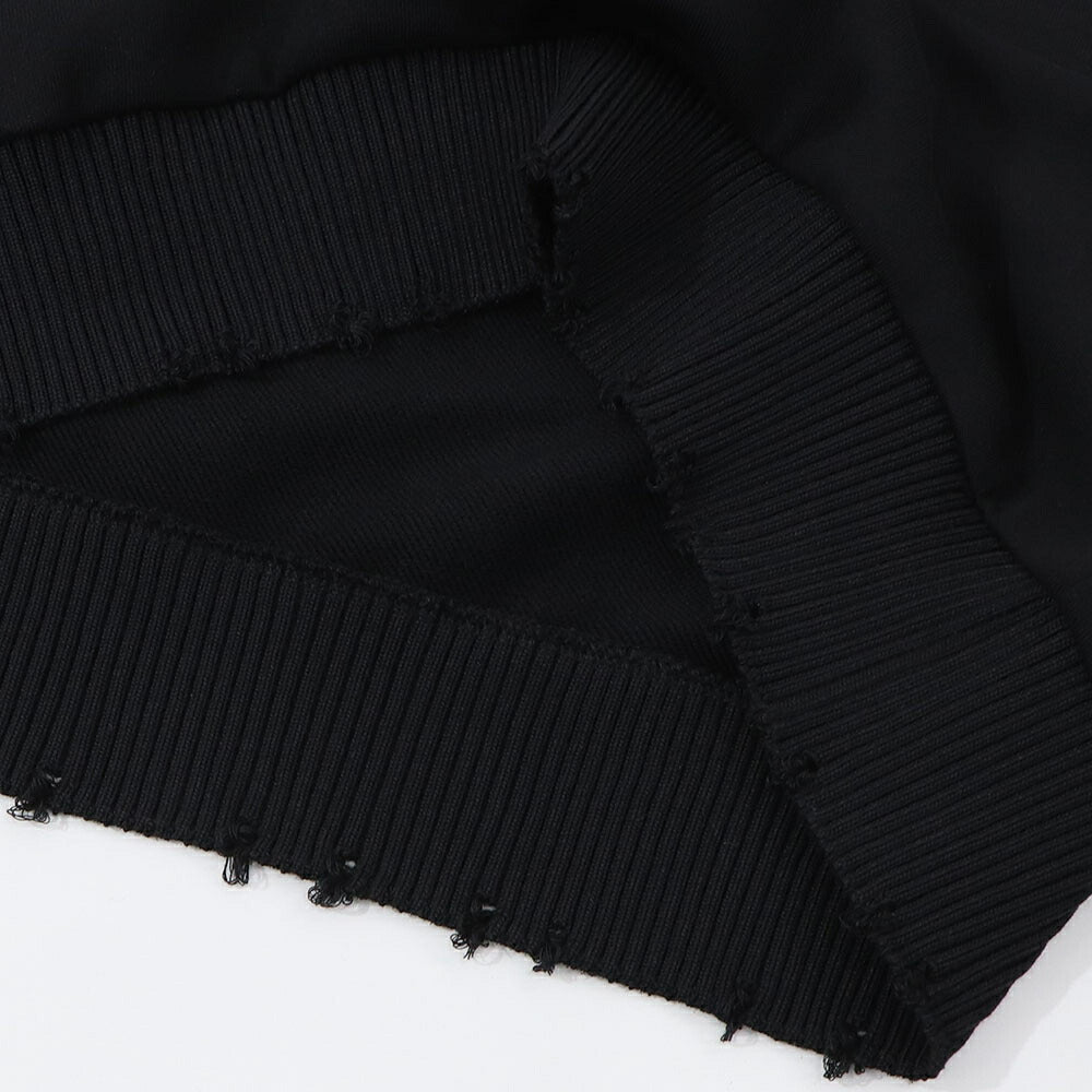 PINKO スウェット  ブラック ショート丈 Vネック 稲妻 100474-A0LQ