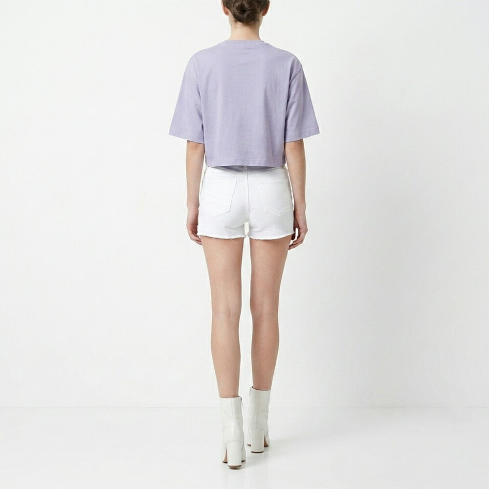 PINKO ピンコ レディース トップス Tシャツ・カットソー パープル ラインストーン イナズマ クロップド丈 半袖 100482-A0M7