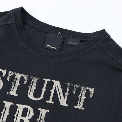 PINKO キャミソール  ブラック ロゴ クロップド丈 100615-A0MN