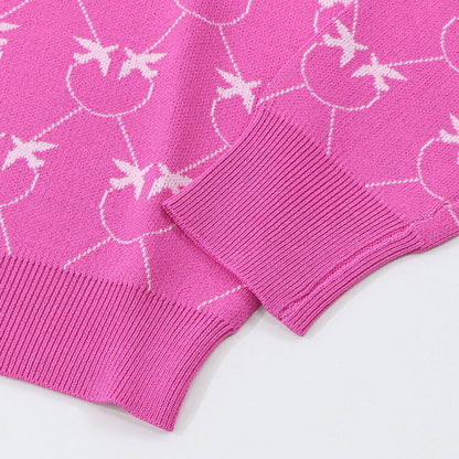 PINKO カーディガン ピンク ロゴ クロップド丈 100687-A0IS