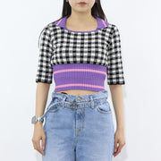 PINKO ニット ブラック×ホワイト ギンガム 100971-A0KT