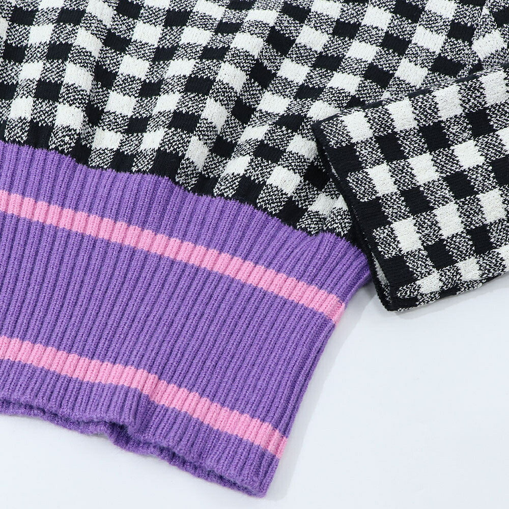 PINKO ニット ブラック×ホワイト ギンガム 100971-A0KT