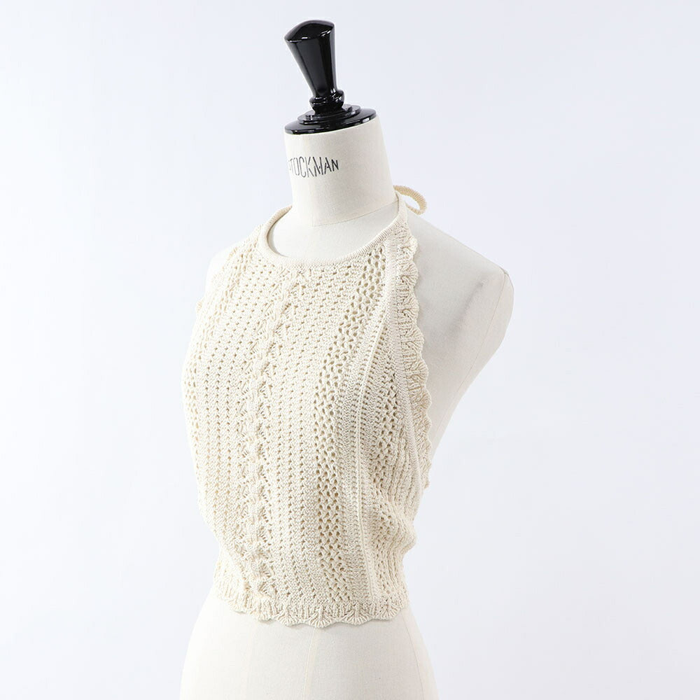 PINKO キャミソール  ベージュ カギ編み 1G15RK-Y6T9