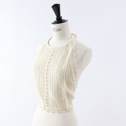 PINKO キャミソール  ベージュ カギ編み 1G15RK-Y6T9