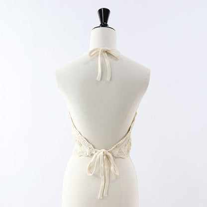 PINKO キャミソール  ベージュ カギ編み 1G15RK-Y6T9