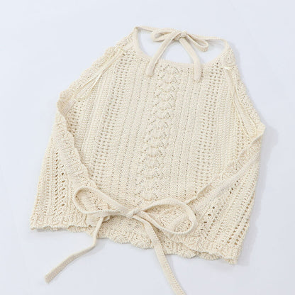 PINKO キャミソール  ベージュ カギ編み 1G15RK-Y6T9