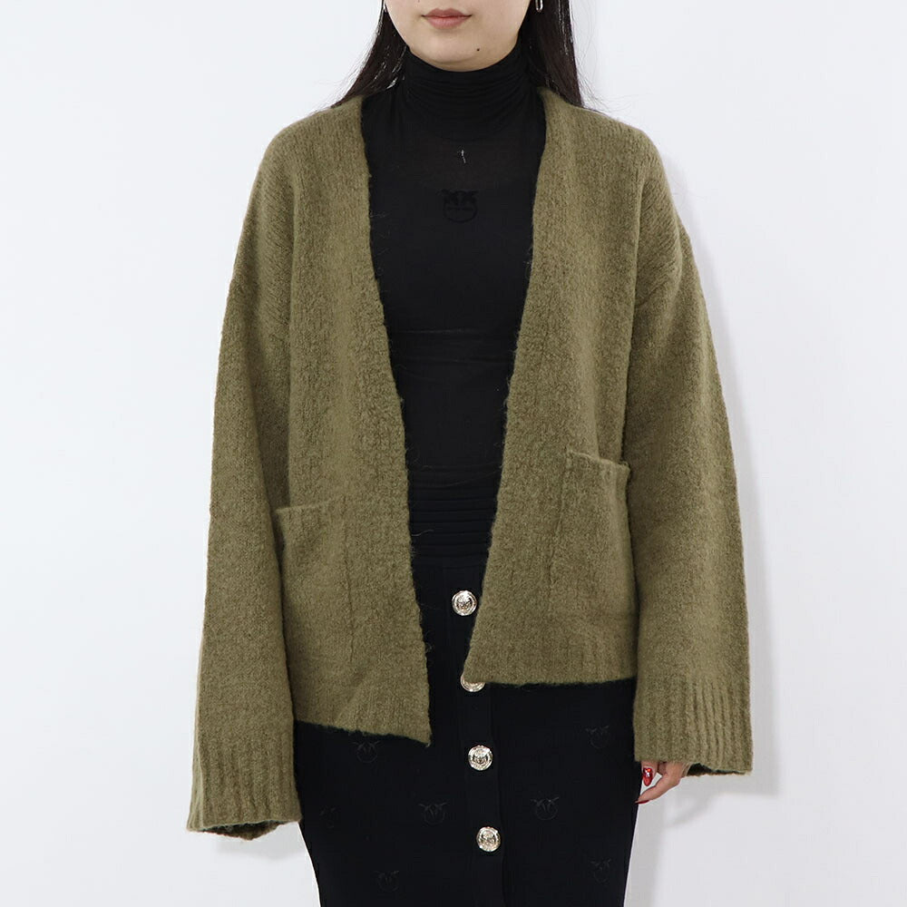 PINKO Tシャツ  ブラック タートルネック ロゴ シースルー 長袖 1G17WA-Y7D2