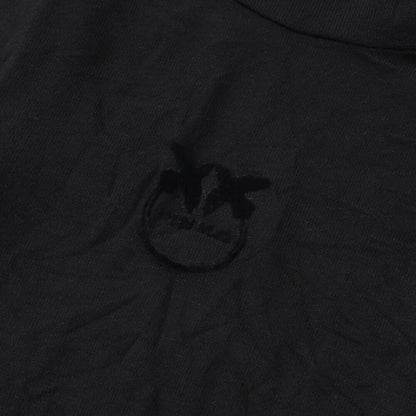 PINKO Tシャツ  ブラック タートルネック ロゴ シースルー 長袖 1G17WA-Y7D2