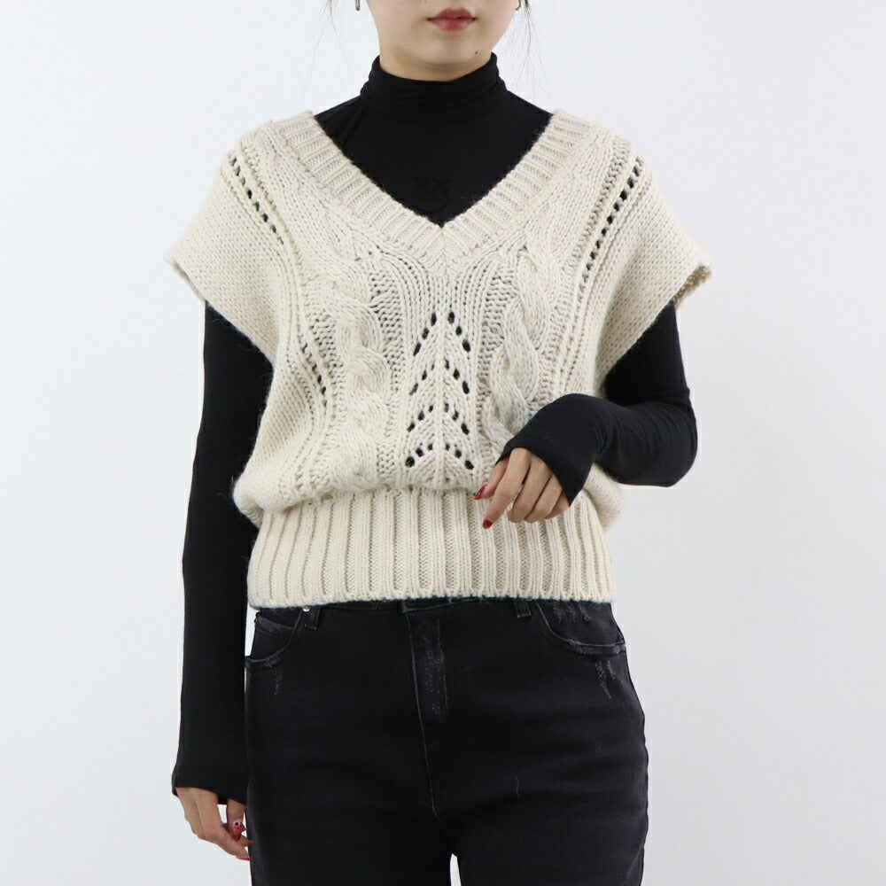PINKO ニット ベージュ ニットベスト アームウォーマー 1G18AN-A06I