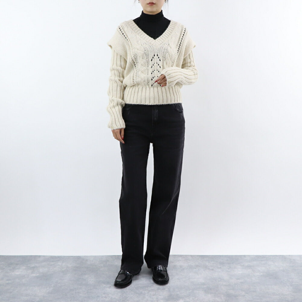 PINKO ニット ベージュ ニットベスト アームウォーマー 1G18AN-A06I