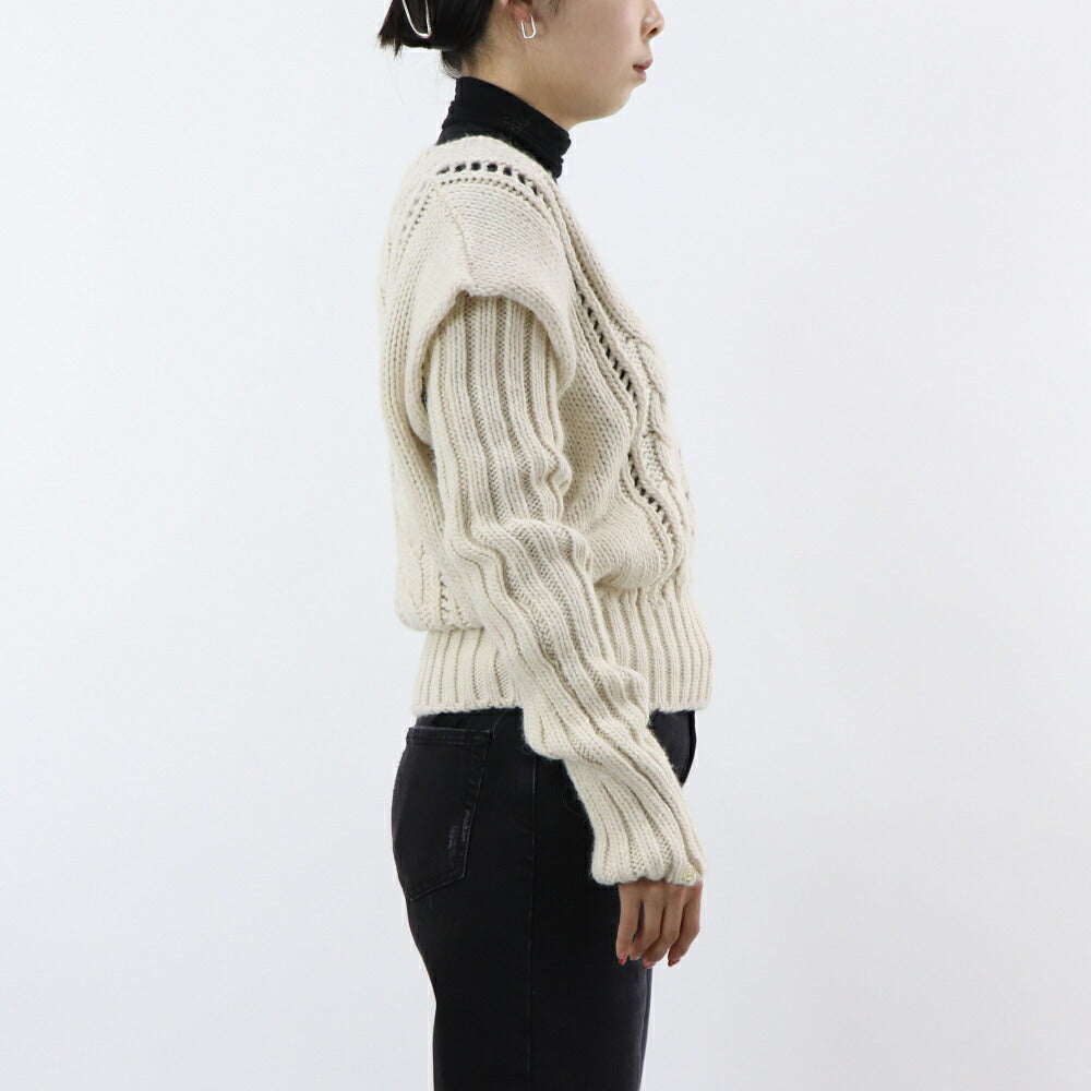 PINKO ニット ベージュ ニットベスト アームウォーマー 1G18AN-A06I