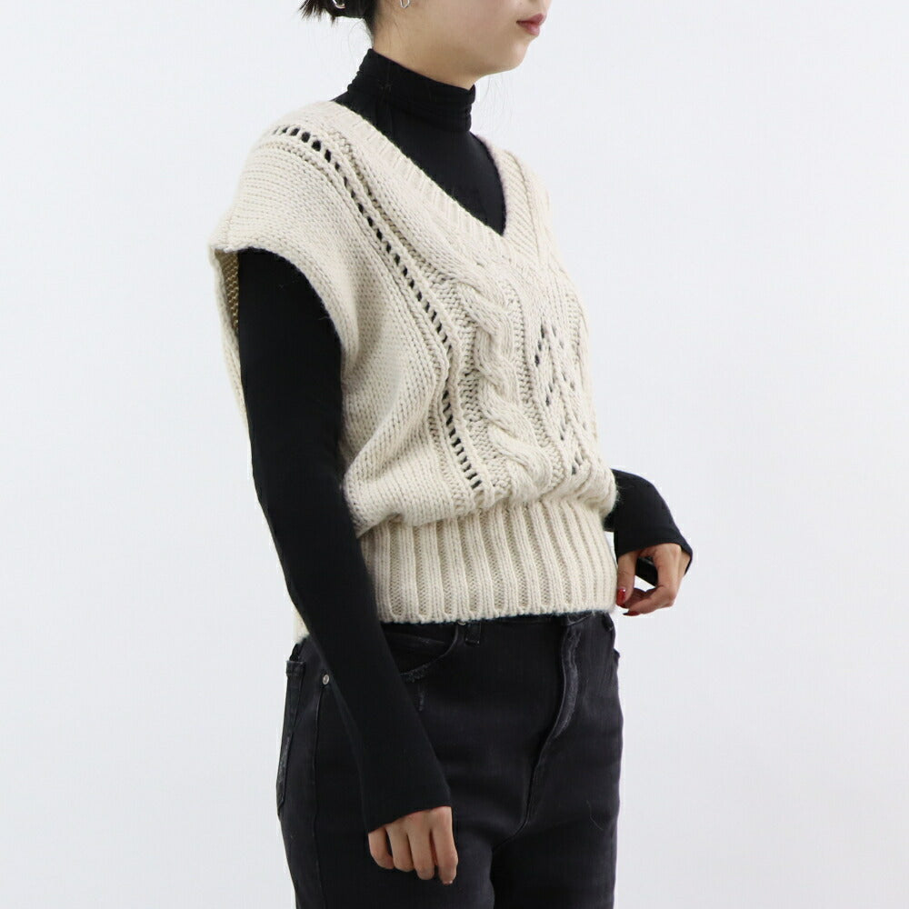 PINKO ニット ベージュ ニットベスト アームウォーマー 1G18AN-A06I