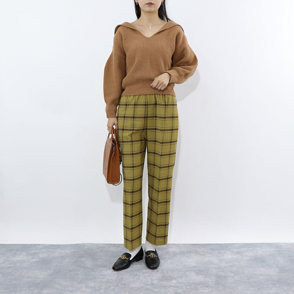 PINKO ニット  ブラウン ブラック 襟 ショート丈 1G18JW-A0CS