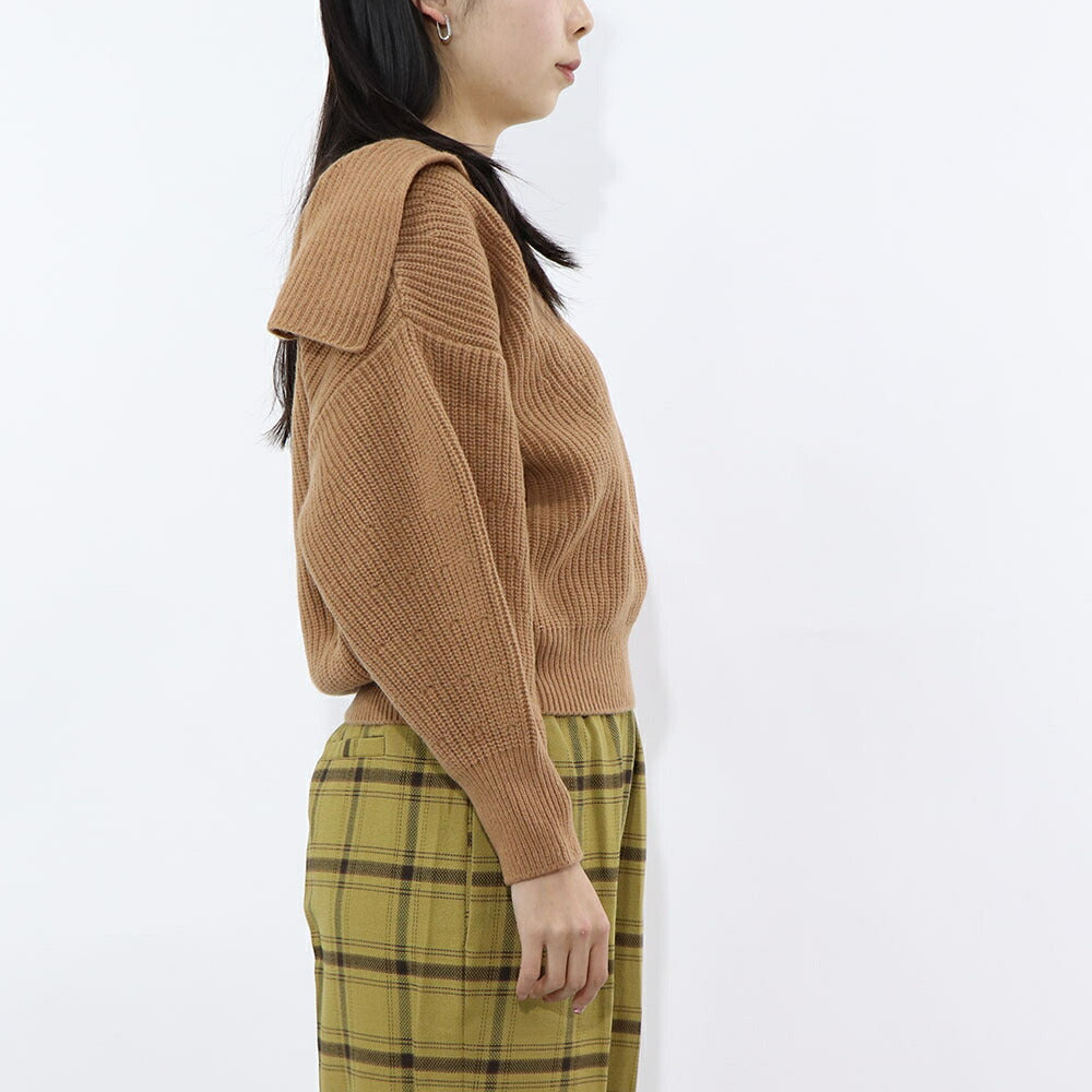 PINKO ニット  ブラウン ブラック 襟 ショート丈 1G18JW-A0CS