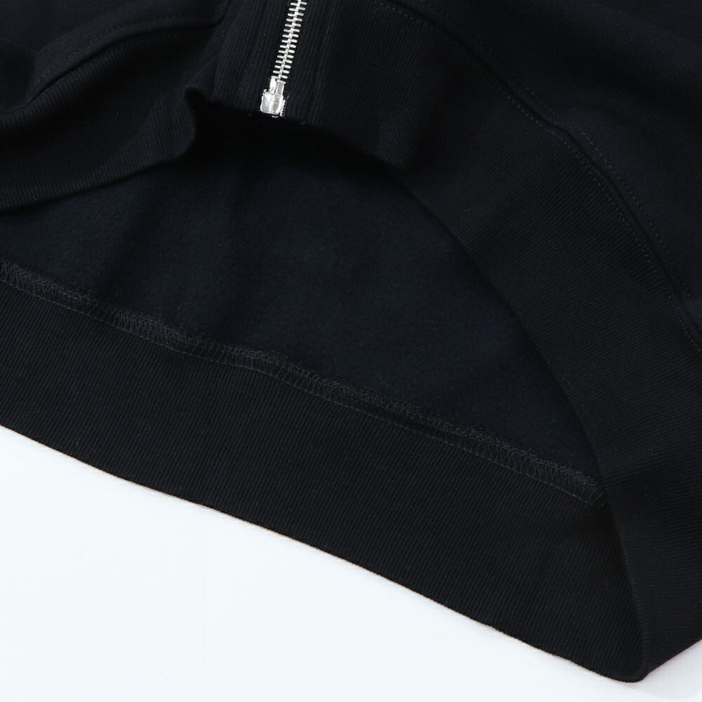 PINKO パーカー ブラック ロゴ プリント 裏起毛 ジップアップ 1G16VV-Y7JP