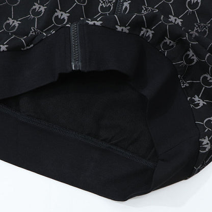 PINKO パーカー ブラック ラインストーン ジップアップ 1G1724-Y7YT