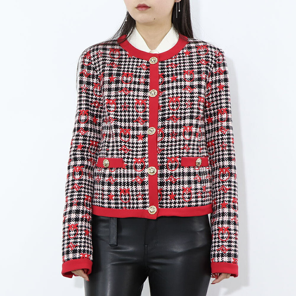 PINKO ジャケット レッド ツイードチェック 100945-A0N2