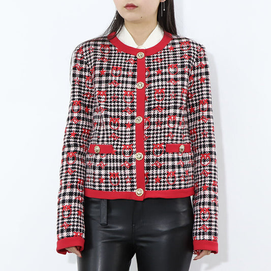 PINKO ジャケット レッド ツイードチェック 100945-A0N2