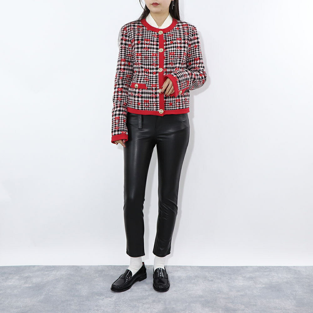 PINKO ジャケット レッド ツイードチェック 100945-A0N2