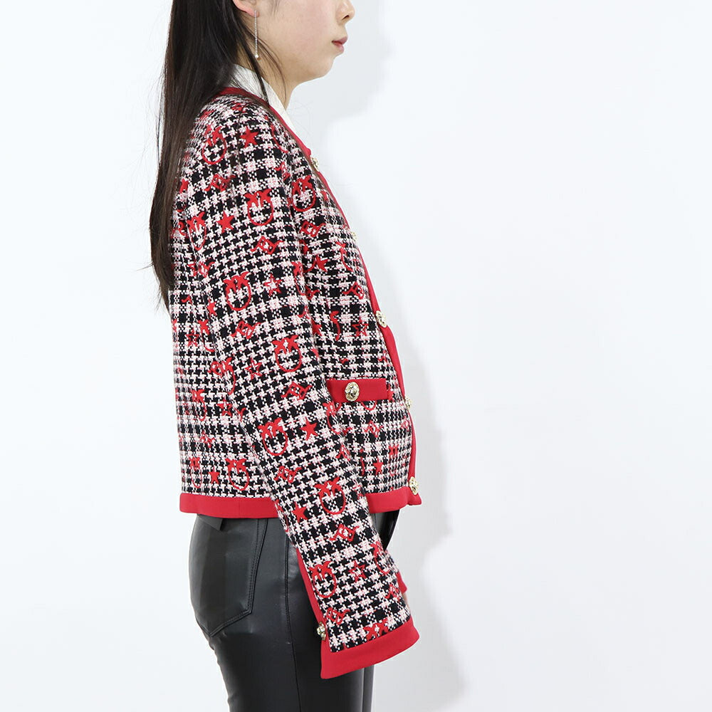 PINKO ジャケット レッド ツイードチェック 100945-A0N2