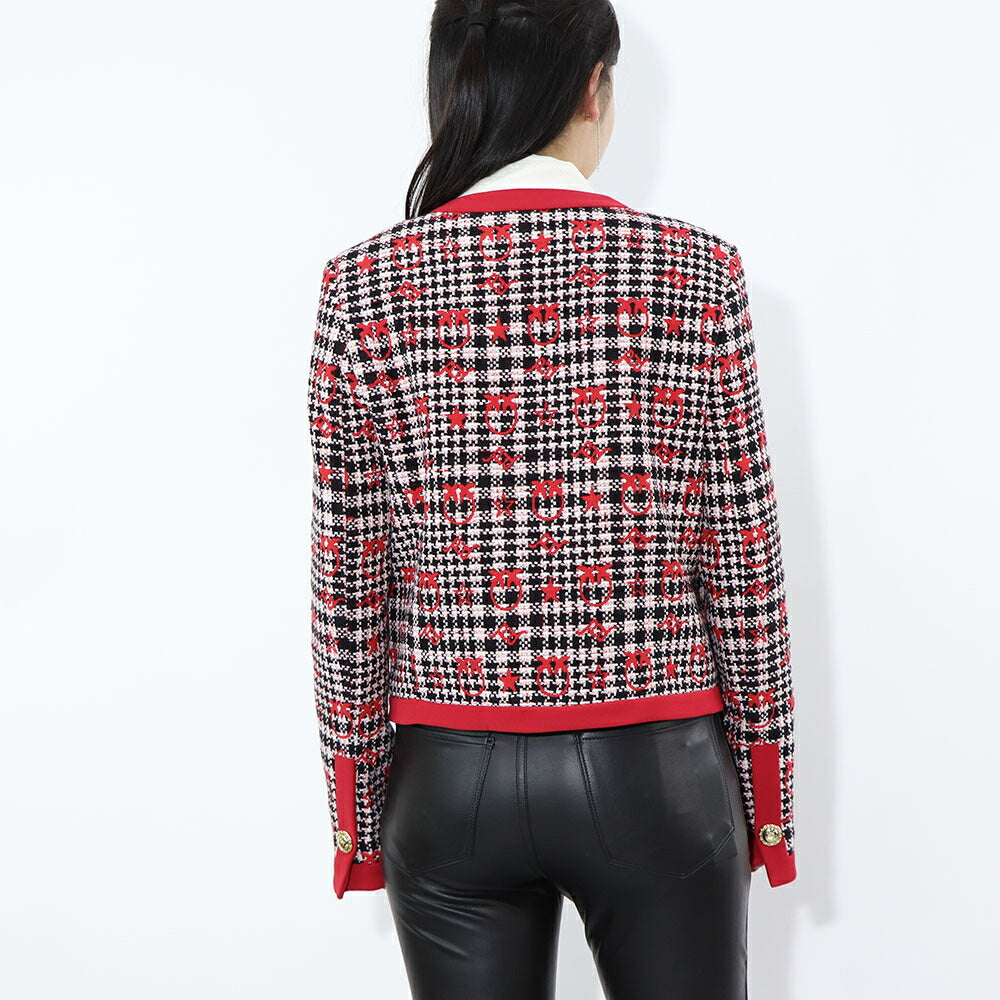 PINKO ジャケット レッド ツイードチェック 100945-A0N2