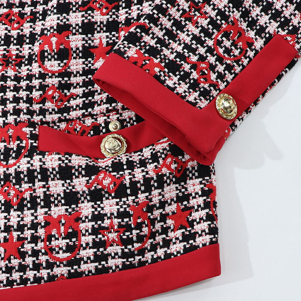 PINKO ジャケット レッド ツイードチェック 100945-A0N2