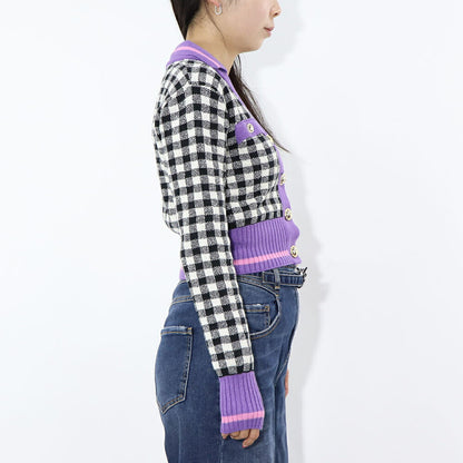 PINKO ニット ブラック×ホワイト ギンガムチェック 100973-A0KT