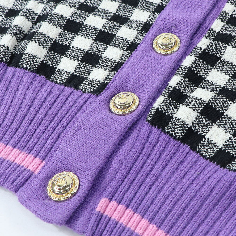 PINKO ニット ブラック×ホワイト ギンガムチェック 100973-A0KT