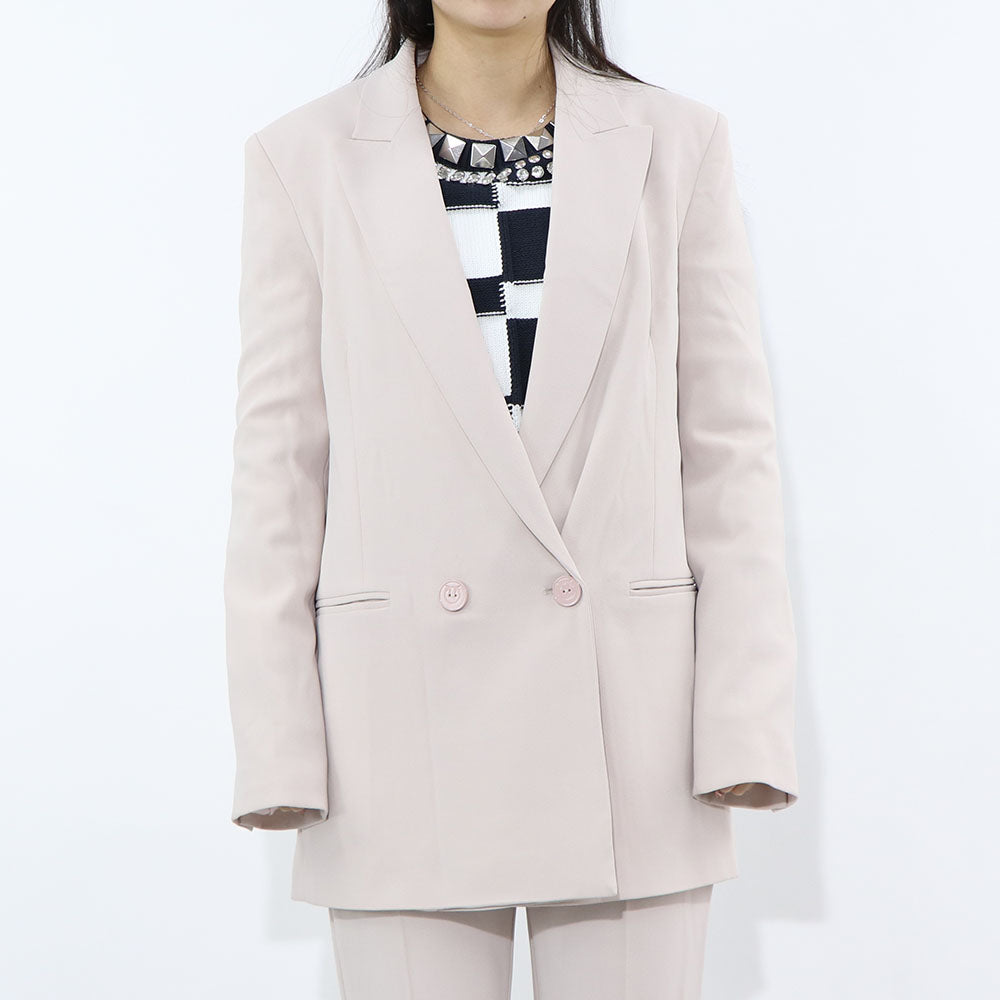 PINKO ピンク ブルー ダブルジャケット シンプル 1G14UP-7624