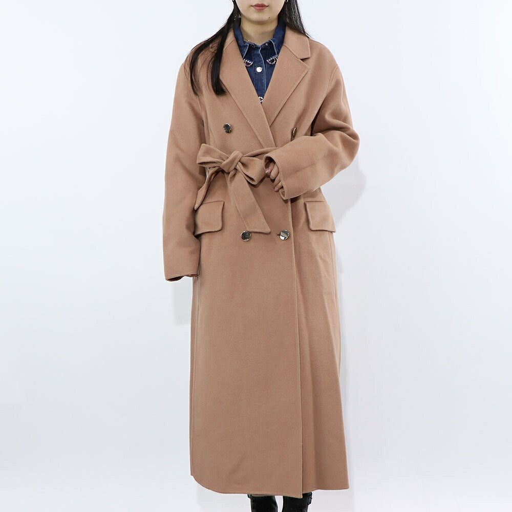 PINKO ブラウン ロングコート シンプル 1G14ZV-Y27P