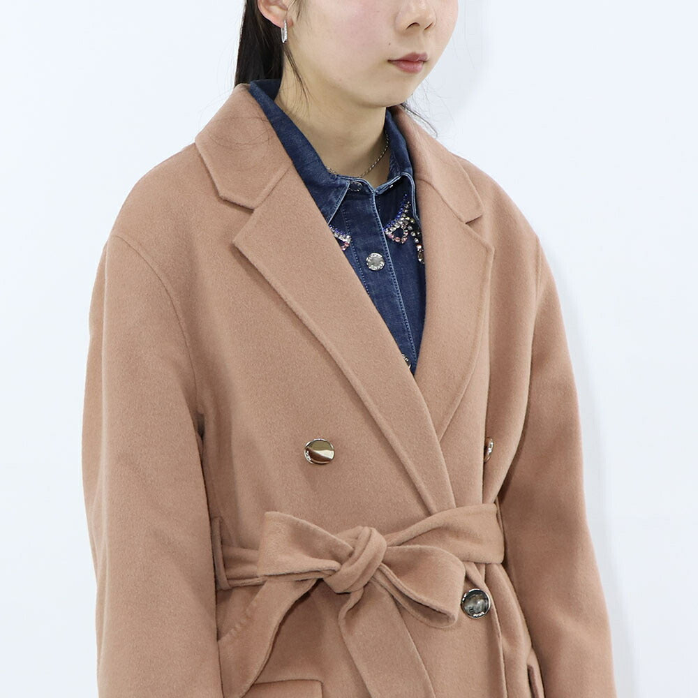 PINKO ブラウン ロングコート シンプル 1G14ZV-Y27P