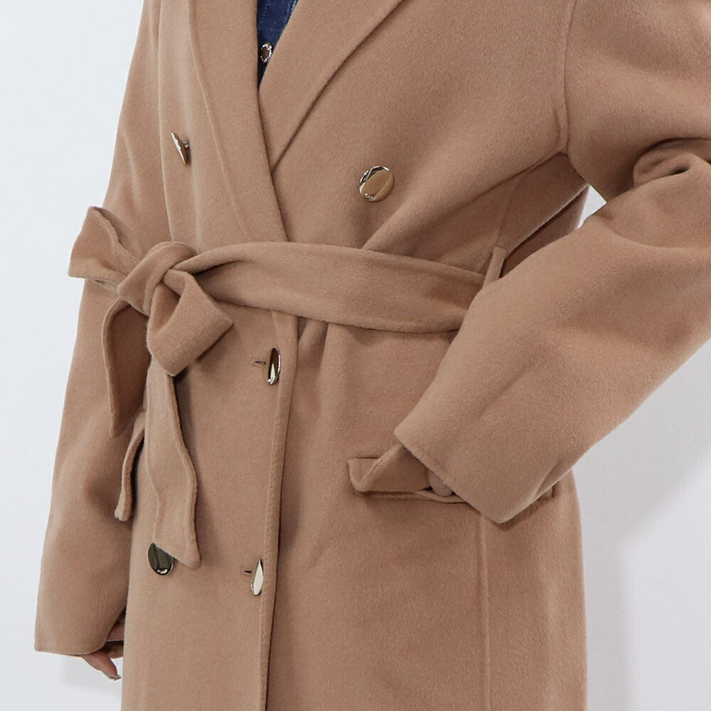 PINKO ブラウン ロングコート シンプル 1G14ZV-Y27P
