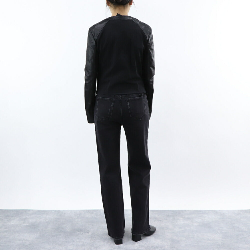 PINKO アウター ジャケット ブラック レザージャケット 1G15PS-Y6W4