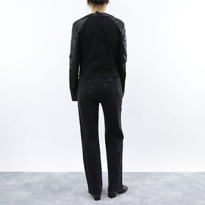 PINKO アウター ジャケット ブラック レザージャケット 1G15PS-Y6W4