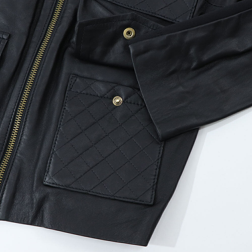 PINKO アウター ジャケット ブラック レザージャケット 1G15PS-Y6W4